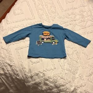 Mayoral, 9 month long sleeve top. Corgi in burger stand, food truck. Twin set.